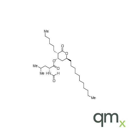 N-Formyl-L-leucine (3S,4S,6S)-3-Hexyltetrahydro-2-oxo-6-undecyl-2H-pyran-4-yl Ester, neat