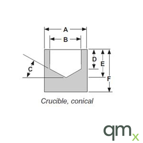 Fusion Crucible with Lid, Conical, 9ml (100)