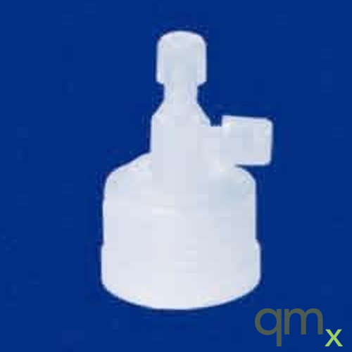 GL 45 transfer closure, (2) 1/4in OD tube ports, one top, one side with Vent Nut