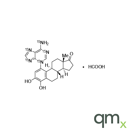4-Hydroxy Estrone 1-N3-(15N5) Adenine Formate Salt (>90%), neat