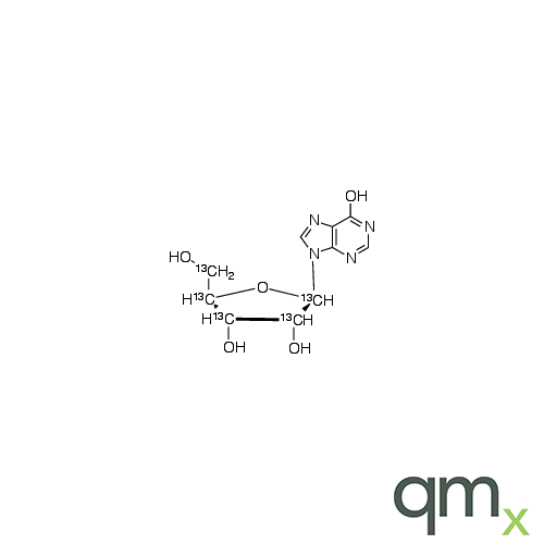 (-)-Inosine-1',2',3',4',5'-13C5, neat