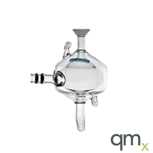 Jacketed Cyclonic Spray Chamber, 50ml, 18/9 Joint, 10mm Drai