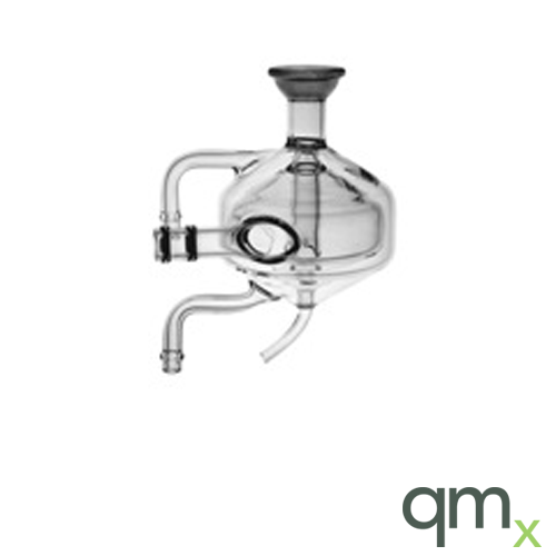 Jacketed Cyclonic Spray Chamber, 50ml, Baffle, 18/9 Joint, 4