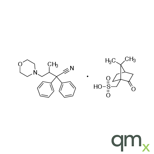 rac-ÃŸ-Methyl-a,a-diphenyl-4-morpholinebutanenitrile (R)-10-Camphorsulfonic Acid Salt, neat
