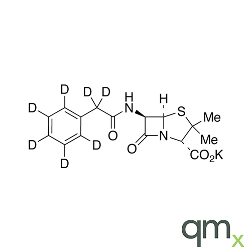 Penicillin G D5 Potassium Salt (phenyl D5), 1,000Âµg/ml in Acetonitrile - A2S certified