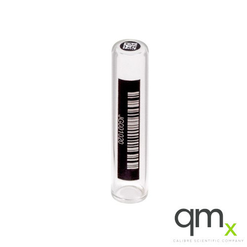 1.5ml Clear Borosilicate Glass Flat Bottom Vial, Bottom/Side Barcode, 9x44mm