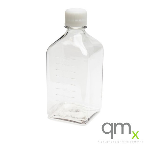 1000 mL Purillex PETG Square Media Bottle, Sterile