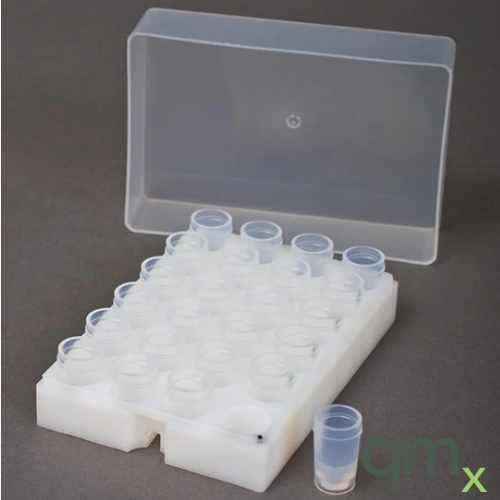 2.0ml Polypropylene Vial Short Rack Kit with Cover (24 Vials)