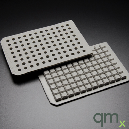 Square Well - Prescored Gray Molded PTFE/Silicone Liner for