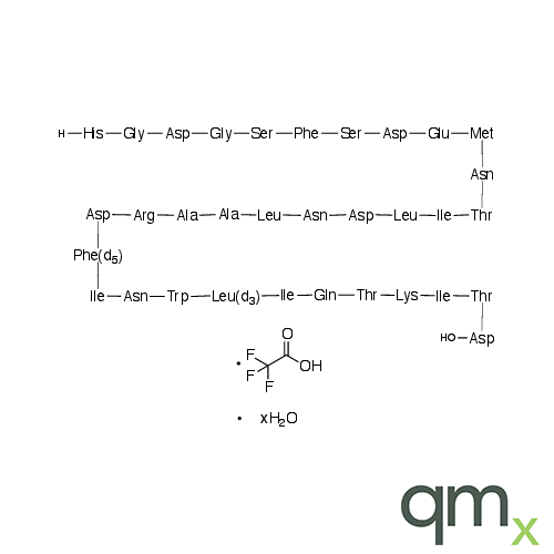 Teduglutide-d8 TFA salt x hydrate (Leu-methyl-d3+Phe-d5), neat