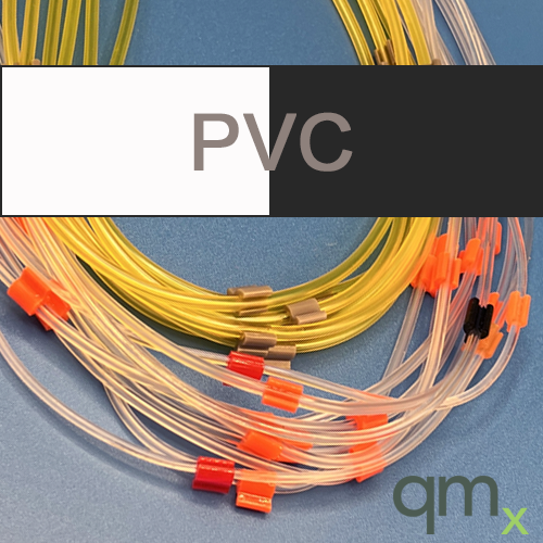 Flared Pump Tubing, PVC 2-stop White/Black 0.95mm ID