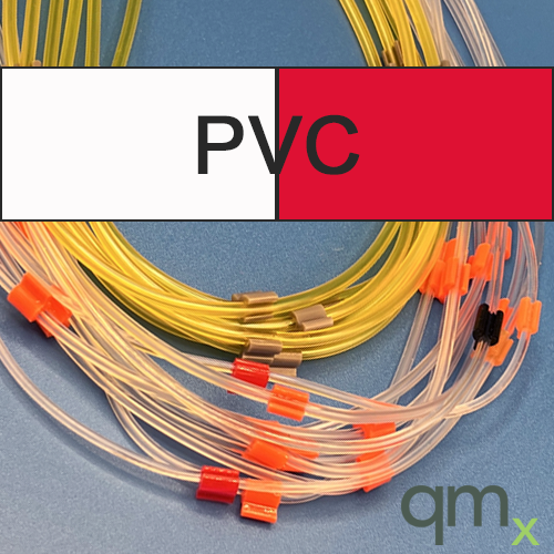 Flared Pump Tubing, PVC 2-stop White/Red 1.09mm ID