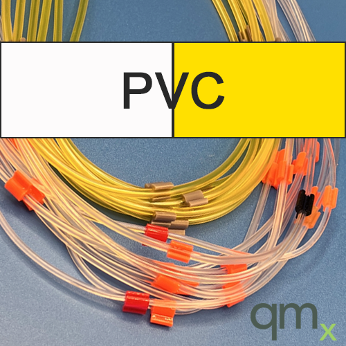 Flared Pump Tubing, PVC 2-stop White/Yellow 0.57mm ID