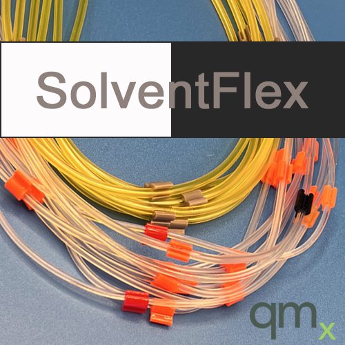 Flared Pump Tubing, SolventFlex 2-stop White/Black 0.95mm ID