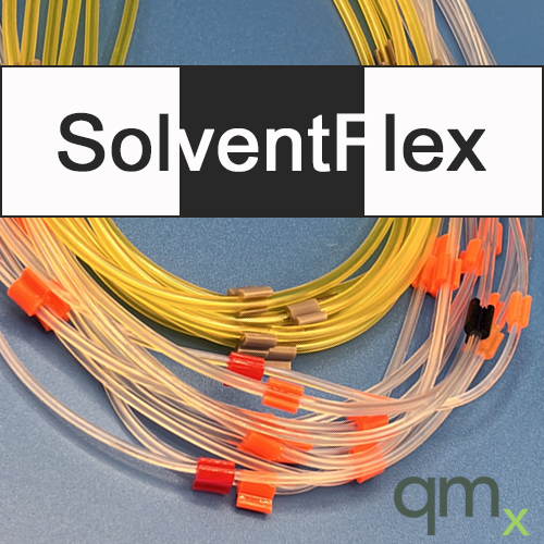 Flared Pump Tubing, SolventFlex 3-stop White/Black 0.95mm ID