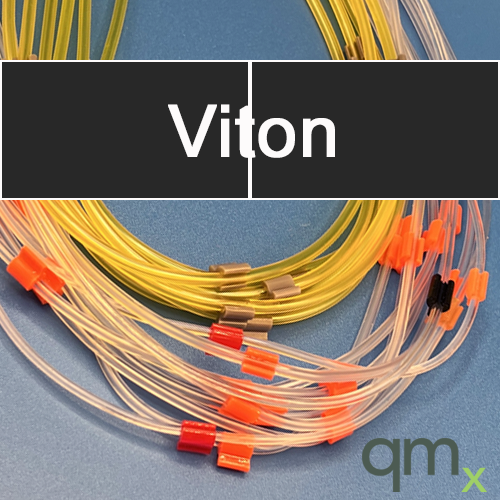 Pump Tubing, Viton 2-stop Black/Black 0.76mm ID (140mm) (pk/