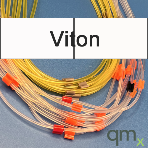 Pump Tubing, Viton 2-stop White/White 1.02mm ID (140mm) (pk/